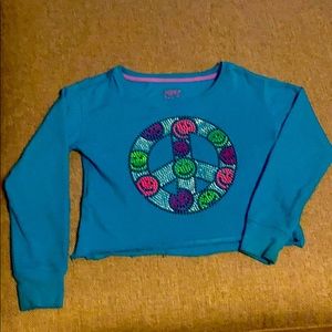 Justice cropped sweatshirt size L 12